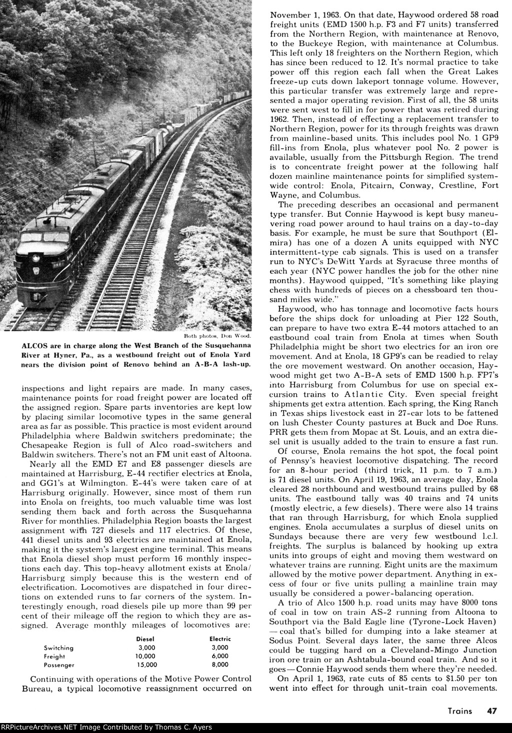 PRR "Largest Locomotive Fleet," Page 47, 1964
